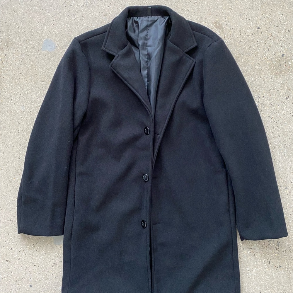 Black SHEIN Overcoat